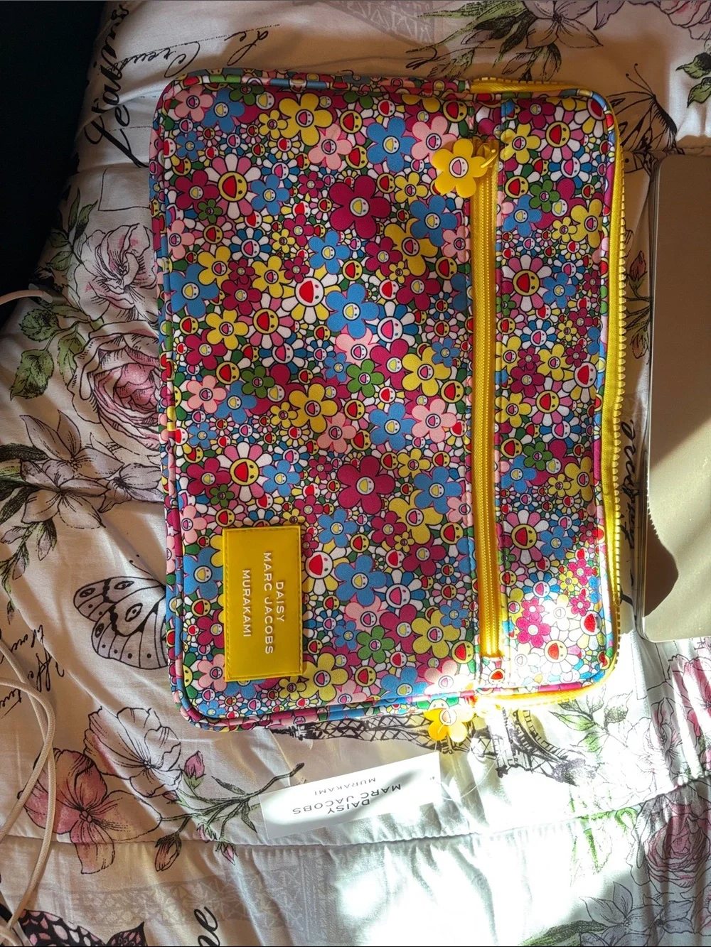 Marc Jacobs Floral Multi-Color Zip laptop Pouch NEW Murakami